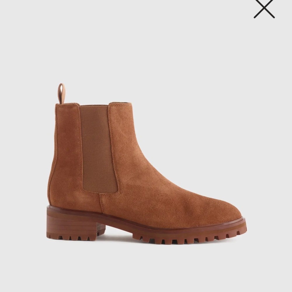 Quince Brown Chelsea Ankle Boots with Suede Upper and Chunky Sole